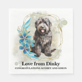 Bouvier des Flandres結婚のナプキンと写真 スタンダードランチョンナプキン