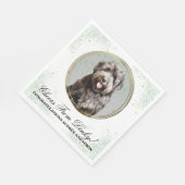 Bouvier des Flandres結婚のナプキンと写真 スタンダードランチョンナプキン (角)