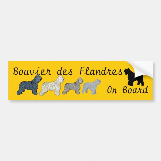 Bouvier des Flandres船上に バンパーステッカー (正面)