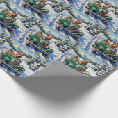Bouvier des Flandres Christmas Car Ride Holiday ラッピングペーパー (角)