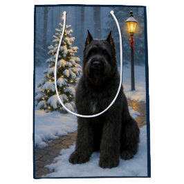 Bouvier des Flandres Holiday ミディアムペーパーバッグ