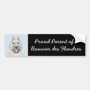 Bouvier des Flandres Painting - Original Dog Art バンパーステッカー