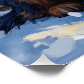 Bouvier des Flandres Snowy Farm Christmas ポスター (コーナー)