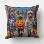 Bouvier des Flandres Trick-or-Treating Halloween クッション (裏面)