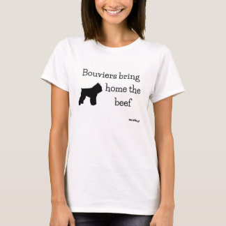 Bouviersはビーフ- HerdNerd --を起点に持って来ます Tシャツ