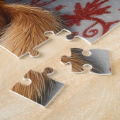 Bouviers des Flandres Fireplace Christmas Lights ジグソーパズル (側面)