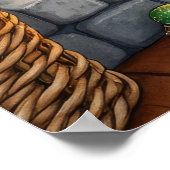 Bouviers des Flandres Fireplace Christmas Lights ポスター (角)