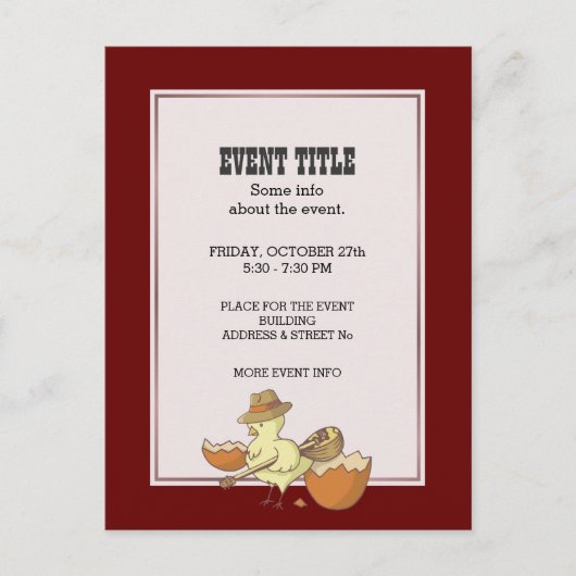 Bouzoukiのイースターひよこ シーズンポストカード (正面)