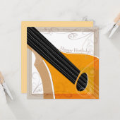 Bouzouki -ハッピーバースデー – フラットグリーティング カード (正面/裏面インサイチュ)