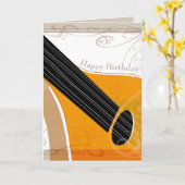 Bouzouki -ハッピーバースデー – 編集可能誕生日 カード (黄色い花)