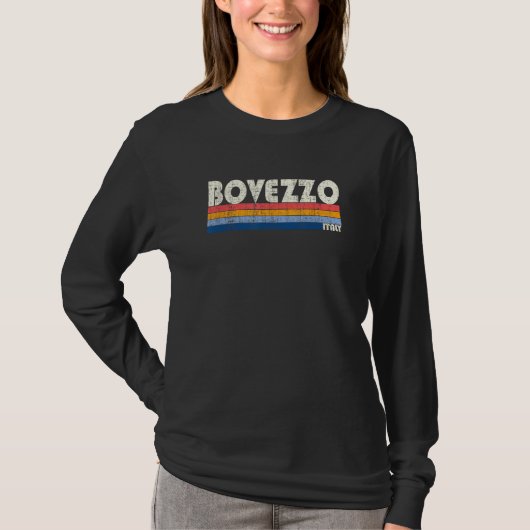 Bovezzo Italy Retro 70s 80s Style Tシャツ (正面)