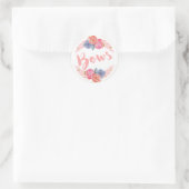 BowまたはArrows Guess The Gender Stickers Bows Pink ラウンドシール (バッグ)