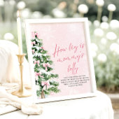 Bowクリスマスベビーシャワーどのように大きいママの腹 ポスター