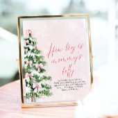 Bowクリスマスベビーシャワーどのように大きいママの腹 ポスター