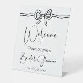Bowスクリプモダントブライダルシャワーへようこそ 台座サイン (正面)