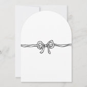 Bowスクリプモダントブライダルシャワーサンキューカード 招待状 (裏面)