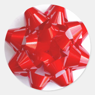 Bowステッカー（赤） ラウンドシール