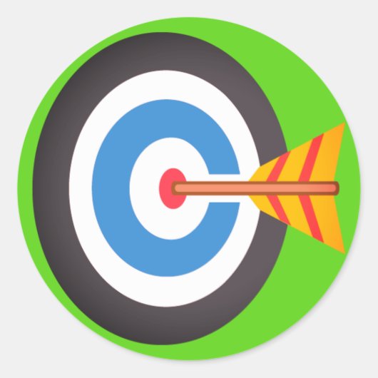 Bowターゲット絵文字 ラウンドシール (正面)