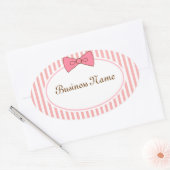 Bowビジネスティッカー 楕円形シール (封筒)