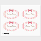 Bowビジネスティッカー 楕円形シール (シート)