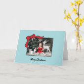 BowフォトクリスマスカードOnline Christmas Greeti カード (黄色い花)