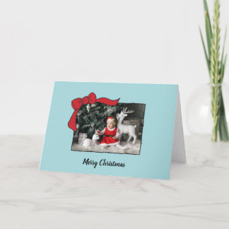 BowフォトクリスマスカードOnline Christmas Greeti カード