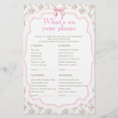 Bowフローラルあなたの電話のブライダルゲームカードに何がある (正面)