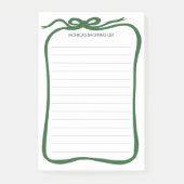 BOWリボンカスタムクリスマスホリデーショッピングリスト ポストイット (正面)