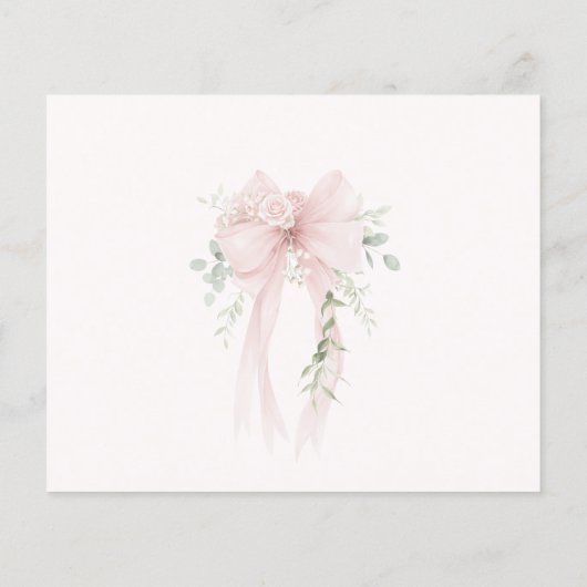 Bow Advice and wishes for the Bride card (裏面)