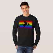 Bow And Arrow Cupid Valentines Day Gay Pride Flag Tシャツ (正面フル)