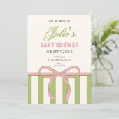 Bow baby shower 招待状 (スタンド正面)