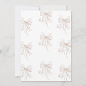 Bow Baptism Girl 招待状 (裏面)