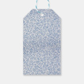 Bow Bridal Shower Blue White Arch Floral Thank You ギフトタグ (裏面)