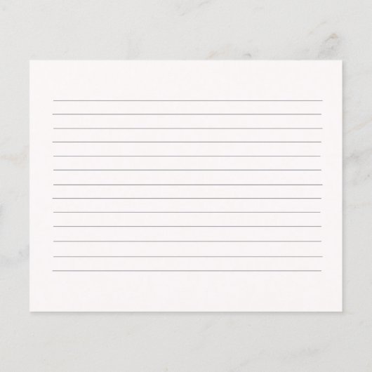 Bow Bridal Shower recipe card (裏面)