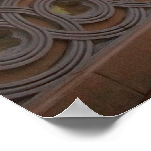 Bow Bridge at Twilight in Central Park, NYC ポスター (角)