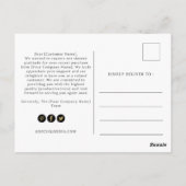 Bow Business Thank You  ポストカード (裏面)