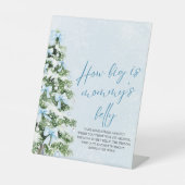 Bow Christmas Baby Shower How Big Is Mommy's Belly 台座サイン (正面)