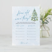 Bow Christmas Baby Shower How Old Were They Game 招待状 (スタンド正面)