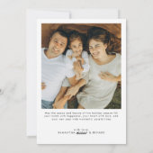 Bow Christmas Blessings Family 6 Photos シーズンカード (裏面)