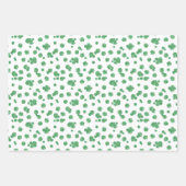 Bow Clover Lucky One Girl 1st Birthday Monogram ラッピングペーパーシート (正面2)