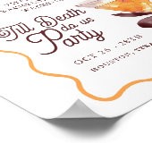 Bow Cocktail Halloween Bacheloerette Welcome Sign ポスター (角)