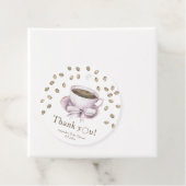 Bow & Coffee Brewing Baby shower フェイバータグ (インサイチュ)