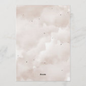 Bow Coquette Chocolate Mocha Birthday 招待状 (裏面)