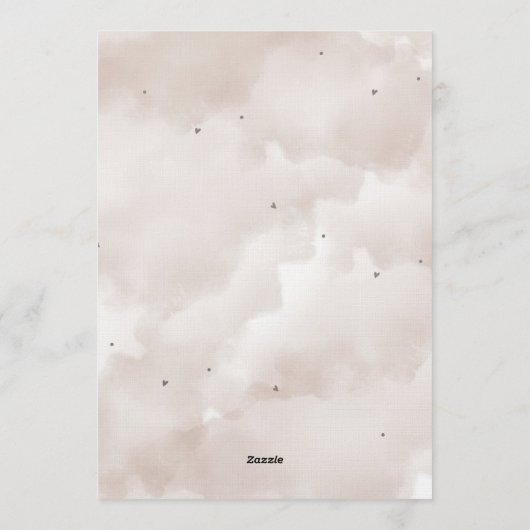 Bow Coquette Chocolate Mocha  Birthday  招待状 (裏面)