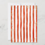 Bow coquette Merry Little Christmas Bridal Shower 招待状 (裏面)