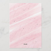 Bow Coquette Pink 1st Birthday  招待状 (裏面)