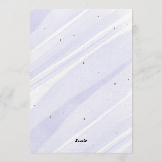 Bow Coquette Purple 1st Birthday  招待状 (裏面)