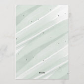 Bow Coquette Sage 1st Birthday  招待状 (裏面)