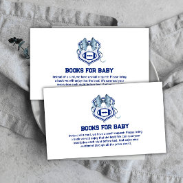 Bow Crest Rookie Football Books For Baby Shower エンクロージャーカード