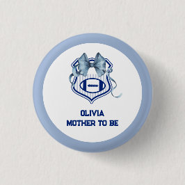 Bow Crest Rookie Football Mother To Be Baby Shower 缶バッジ